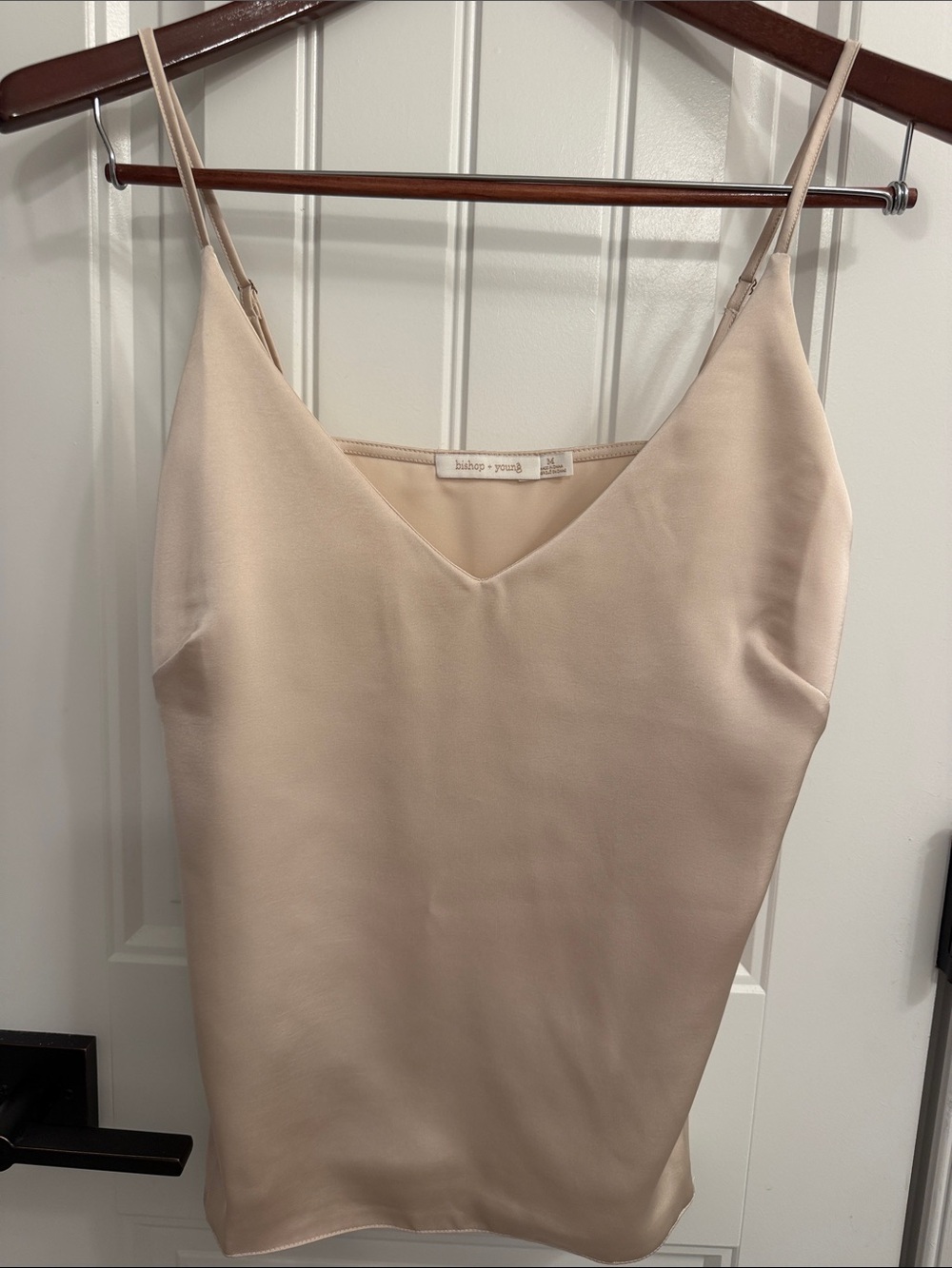 Bishop + Young Silky Beige Cami Tank Top Medium - Never worn